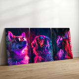 Dog with Glasses Glass Wall Art Bundle