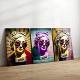 Contemporary Statue Glass Wall Art Bundle