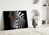 Zebra Glass Wall Art