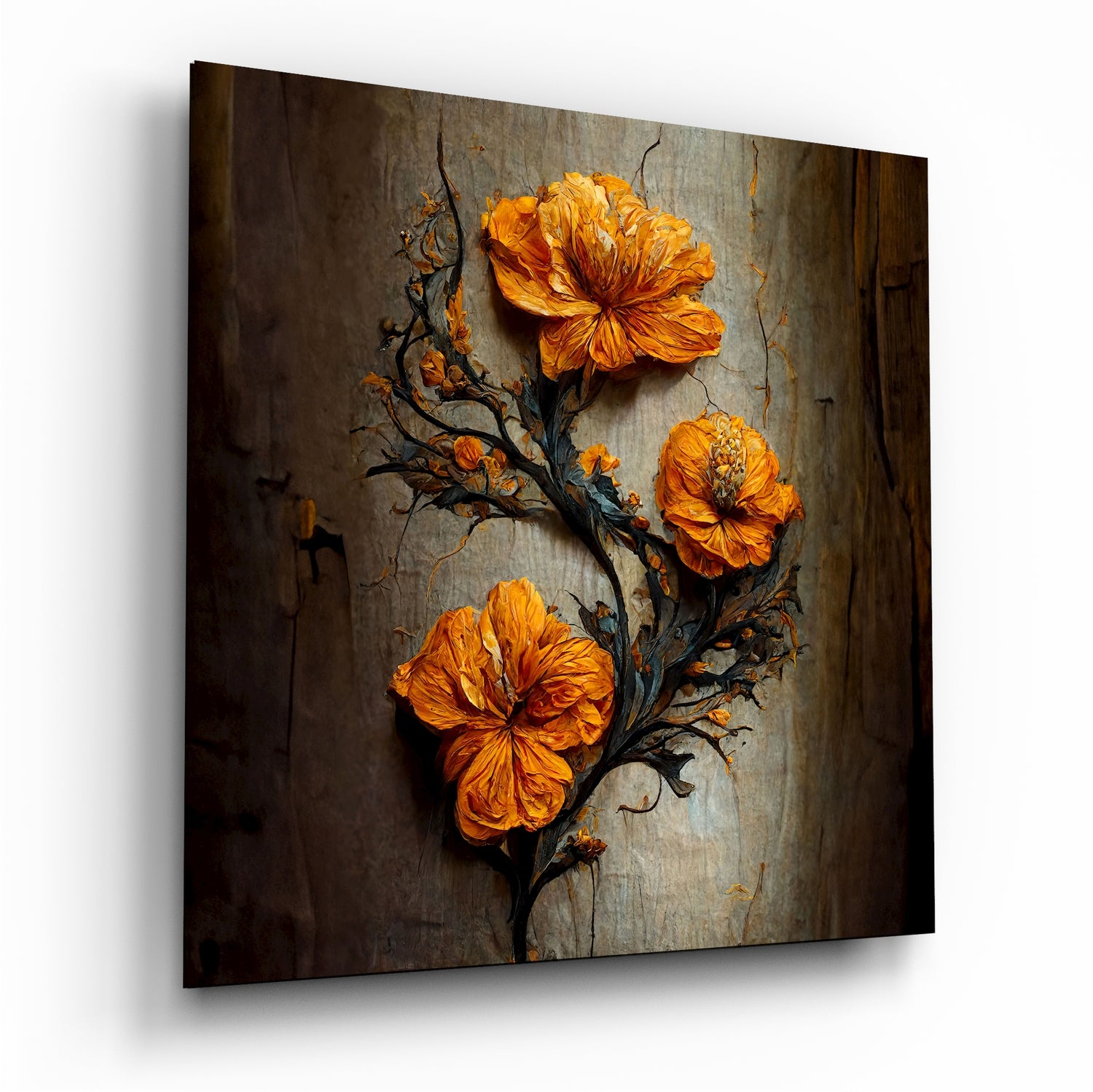 Timeless Flowers Glass Wall Art|| Designer Collection