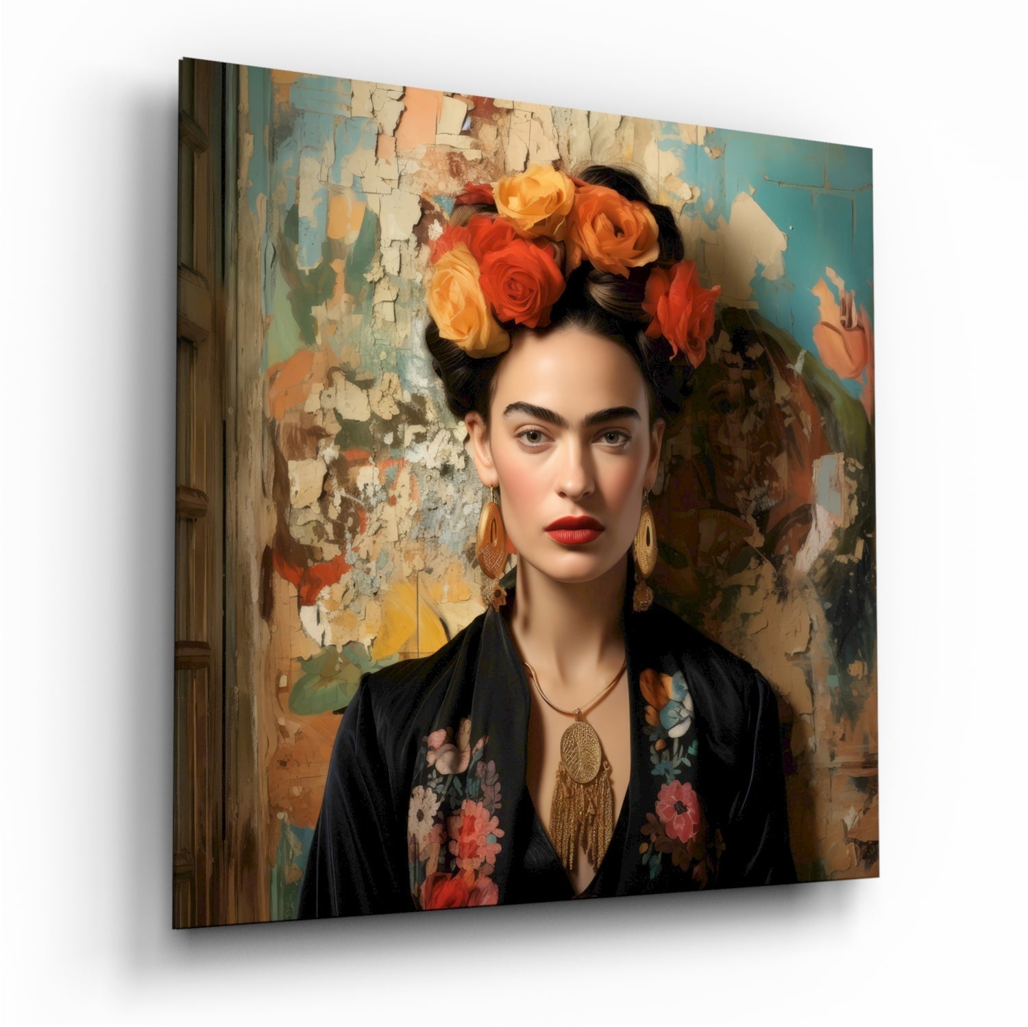 Frida Kahlo Glass Wall Art|| Designer Collection