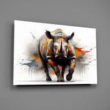 Rhino Glass Wall Art || Designer Collection