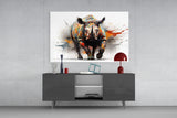 Rhino Glass Wall Art || Designer Collection