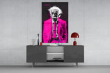 Einstein "I told you" Glass Wall Art Fuschia