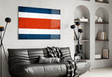 Flag of Costa Rica Glass Wall Art