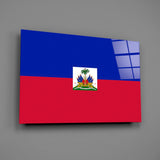 Flag of Haiti Glass Wall Art