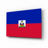 Flag of Haiti Glass Wall Art