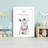 Be Happy Aluminum Print