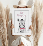 Be Happy Aluminum Print