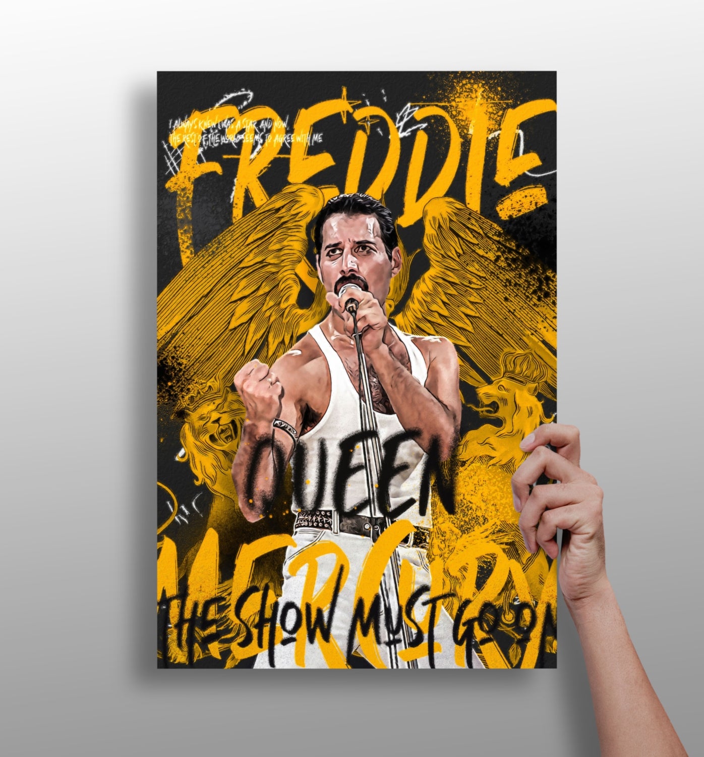 Freddie Mercury Aluminum Print