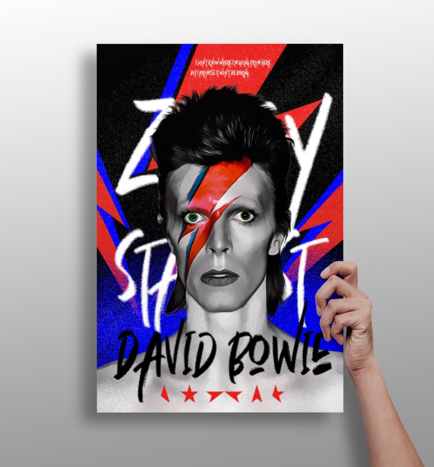 David Bowie Aluminum Print