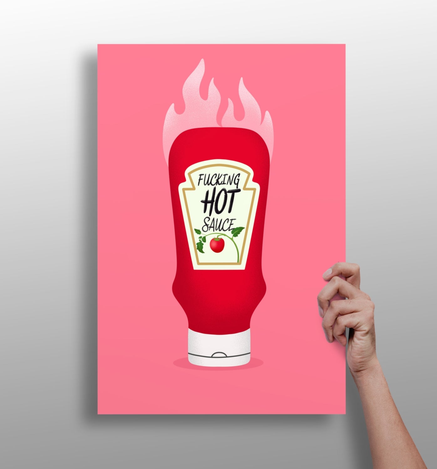 Hot Ketchup Aluminum Print