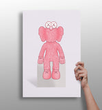 Kaws Pink Aluminum Print