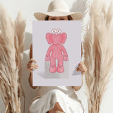 Kaws Pink Aluminum Print