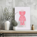 Kaws Pink Aluminum Print