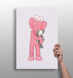 Hugging Kaws Aluminum Print