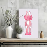 Pink Kaws Aluminum Print