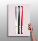 Baseball Bats Aluminum Print