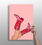 Lady Boots Aluminum Print