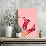 Lady Boots Aluminum Print