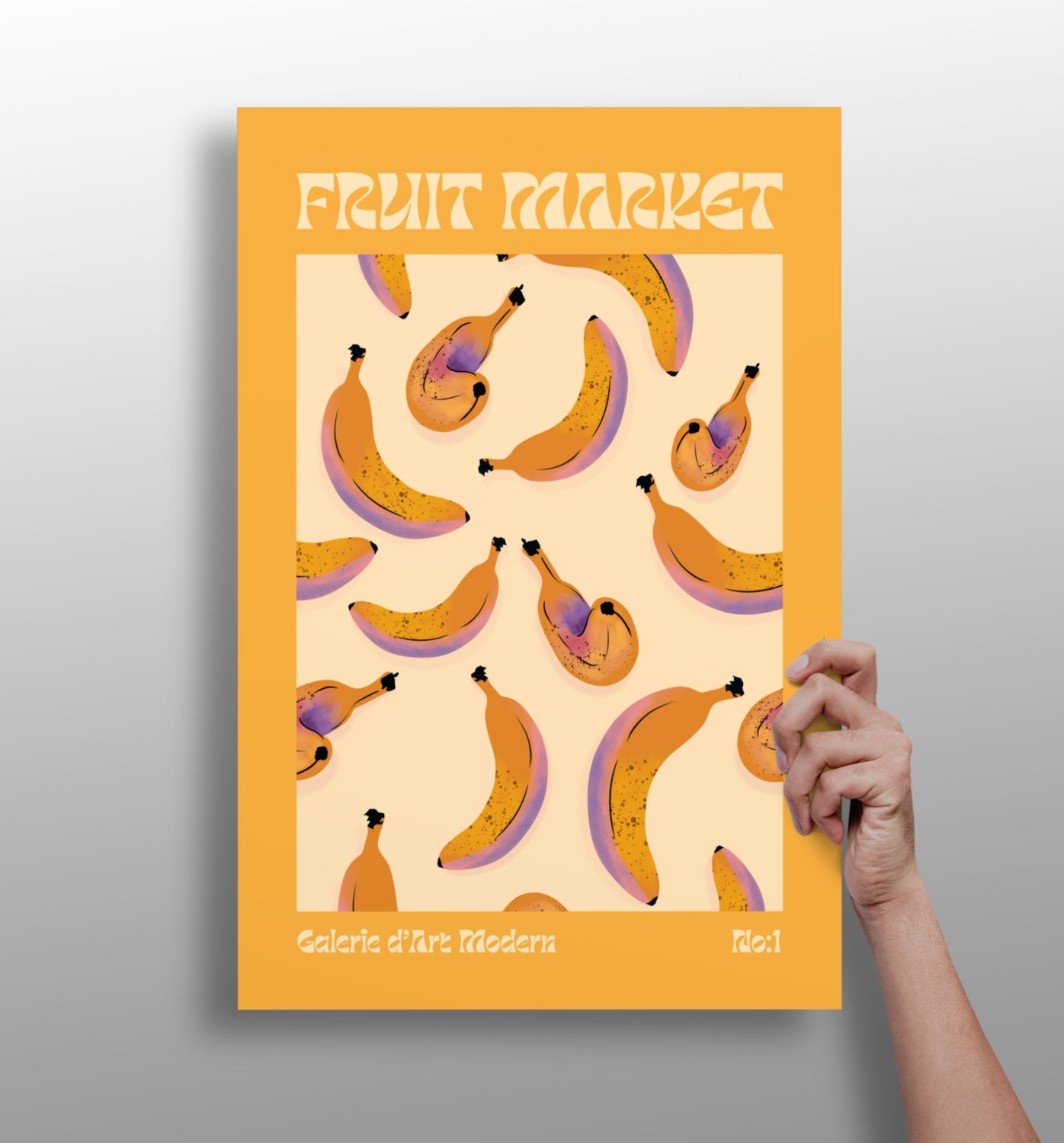 Modern Art Gallery Bananas Aluminum Print