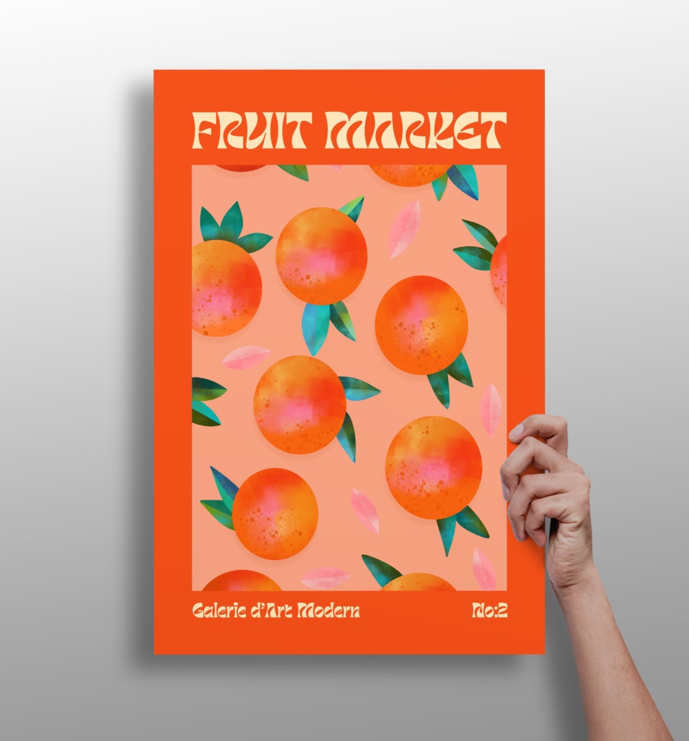 Modern Art Gallery Oranges Aluminum Print