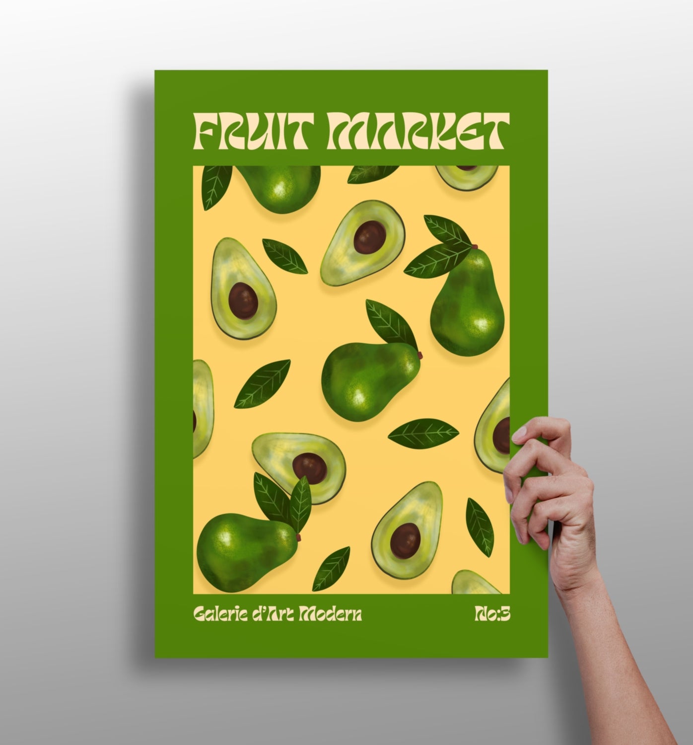 Modern Art Gallery Avocados Aluminum Print