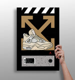 Retro Sneakers Aluminum Print