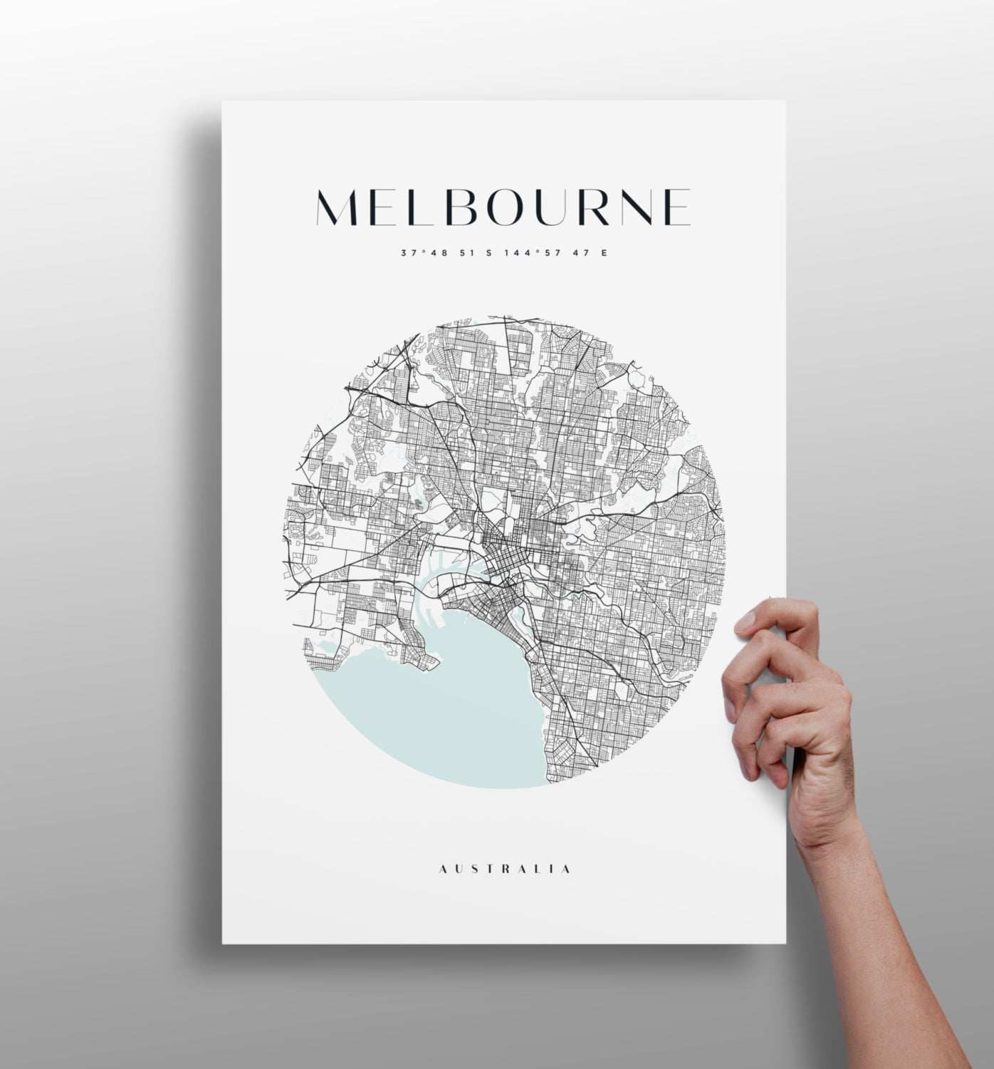 Melbourne V2 Aluminum Print