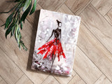 Lady in Red Dress Aluminum Print