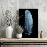 Blue Feather Aluminum Print