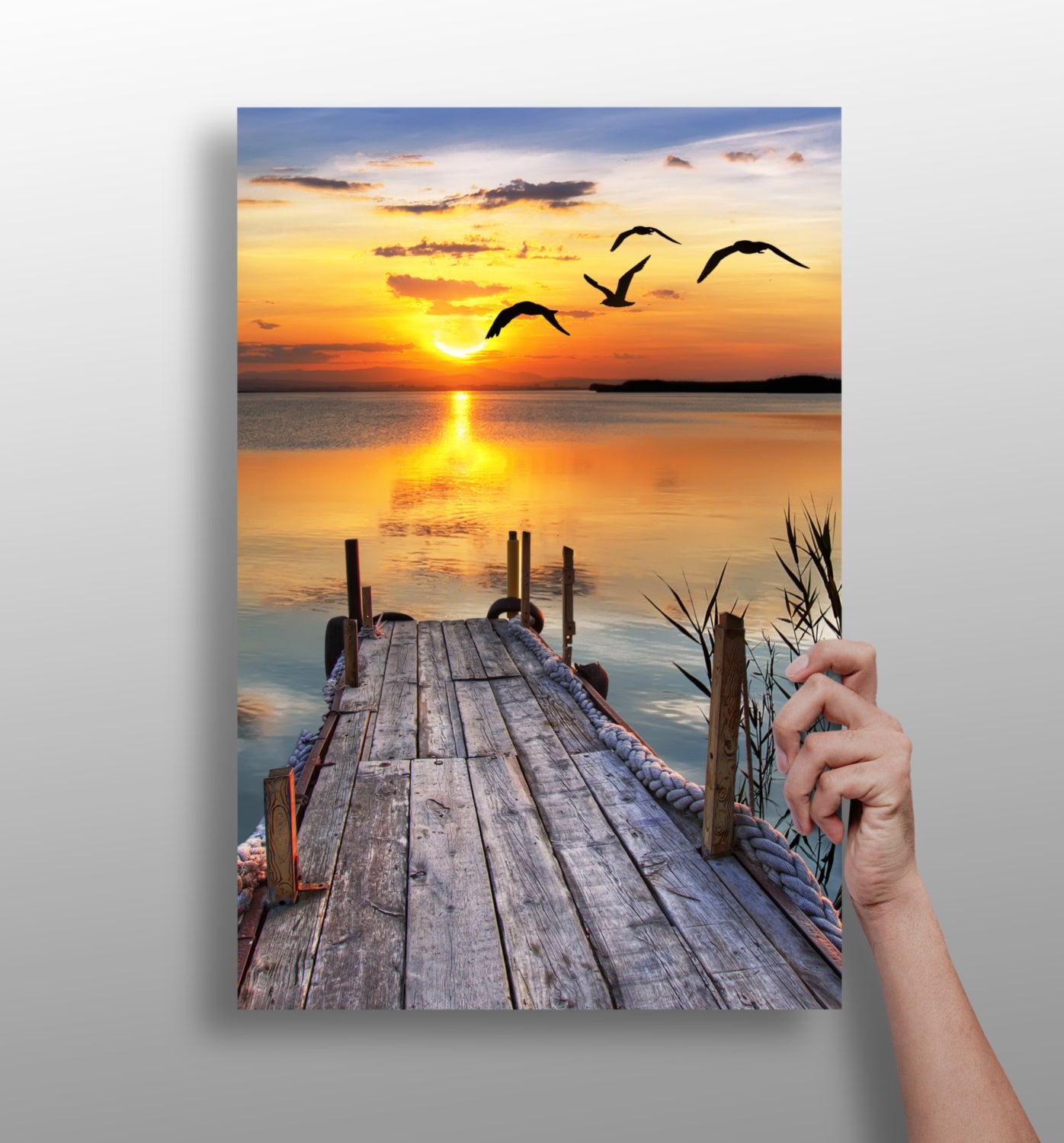 Sunset Lake View Aluminum Print