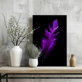 Purple Feather Aluminum Print