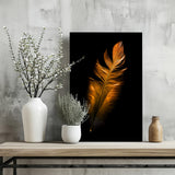 Bronze Feather Aluminum Print