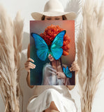 Butterfly Woman Aluminum Print