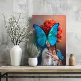 Butterfly Woman Aluminum Print