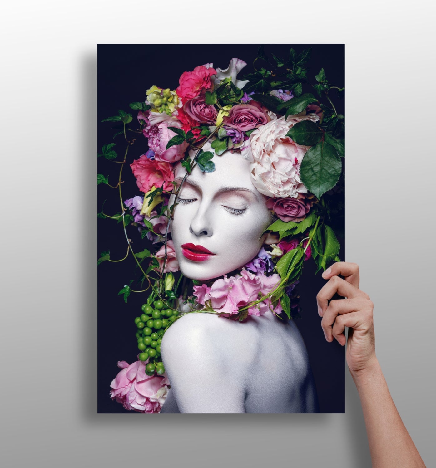 Flower Woman Aluminum Print