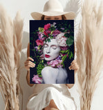 Flower Woman Aluminum Print