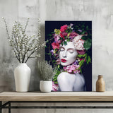 Flower Woman Aluminum Print