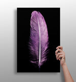 Purple Feather Aluminum Print