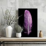 Purple Feather Aluminum Print