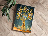 Golden Deer Aluminum Print