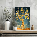 Golden Deer Aluminum Print