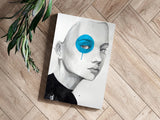 Girl With Blue Aluminum Print