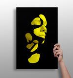 Woman in Style Yellow Aluminum Print