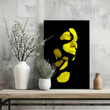 Woman in Style Yellow Aluminum Print