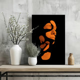 Woman in Style Orange Aluminum Print