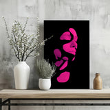 Woman in Style Fuschia Aluminum Print