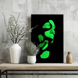 Woman in Style Green Aluminum Print