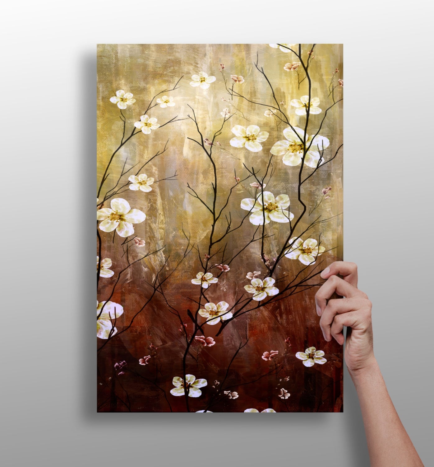 Abstract Flowers V3 Aluminum Print